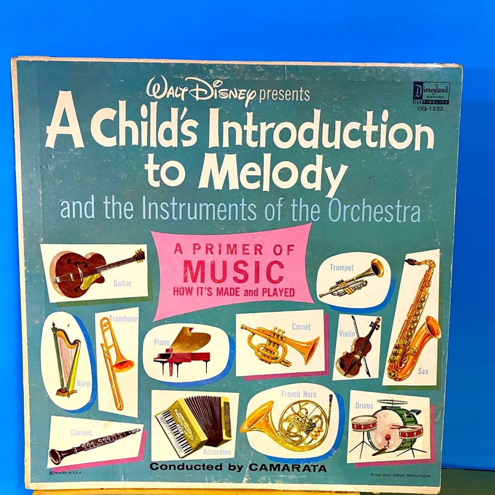 Walt Disney’s  A Child’s Introduction To Melody 1962 Disneyland Vinyl Record 12”